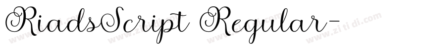 RiadsScript Regular字体转换 RiadsScript Regular字体转换